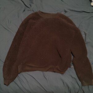 Black Faux Sherpa Sweater